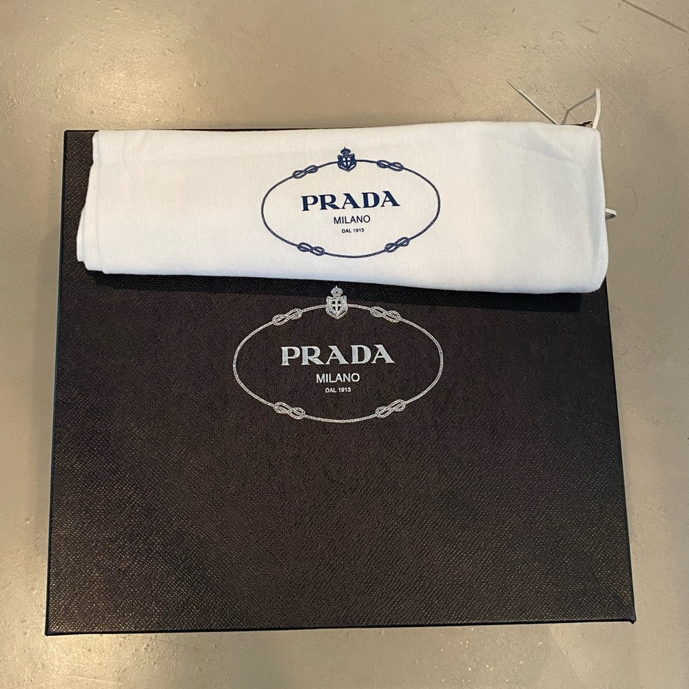 New PRADA Black Suede Foldover Heeled Boots - Picture 8 of 9
